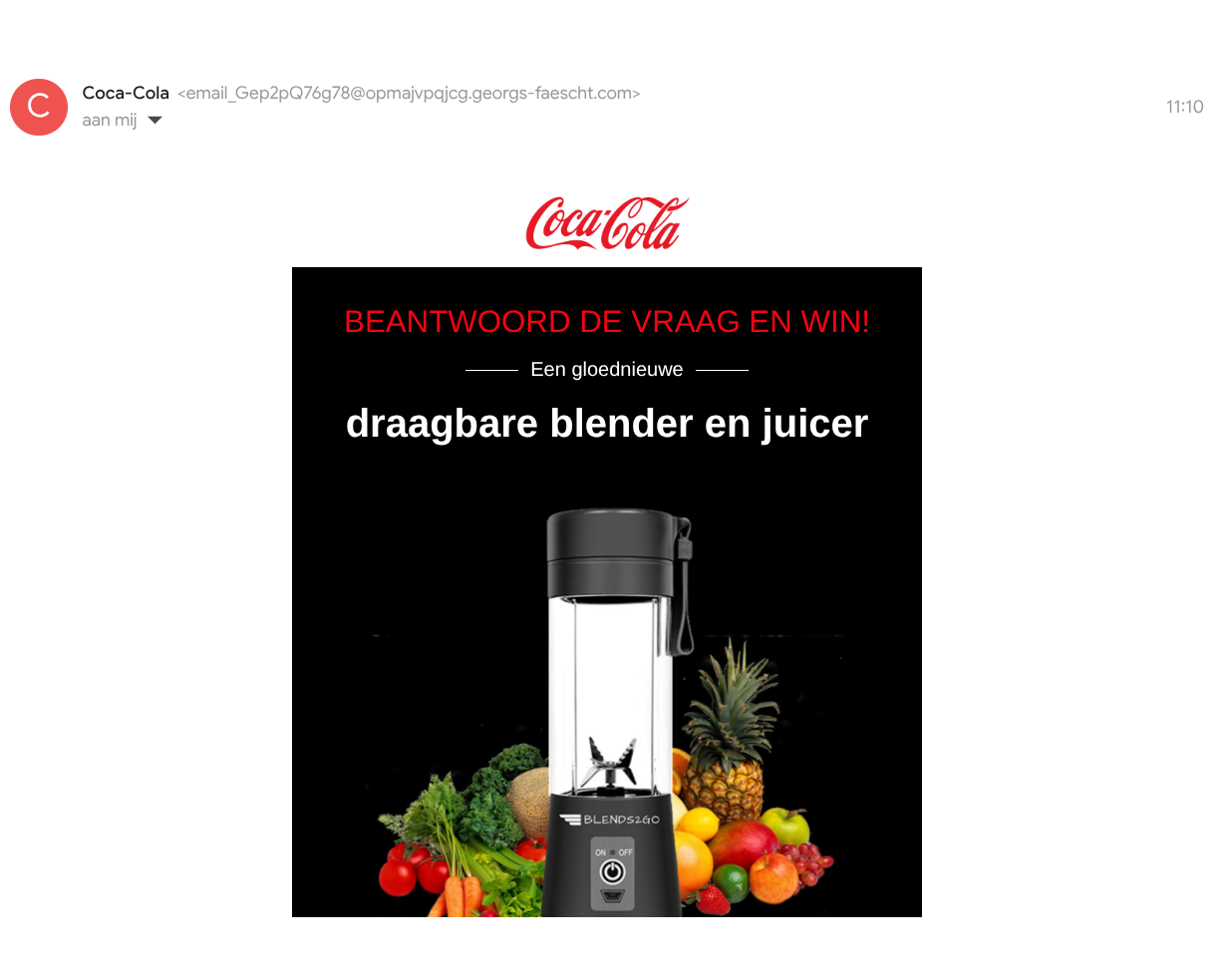 Voorbeeld 2 van een phishingbericht