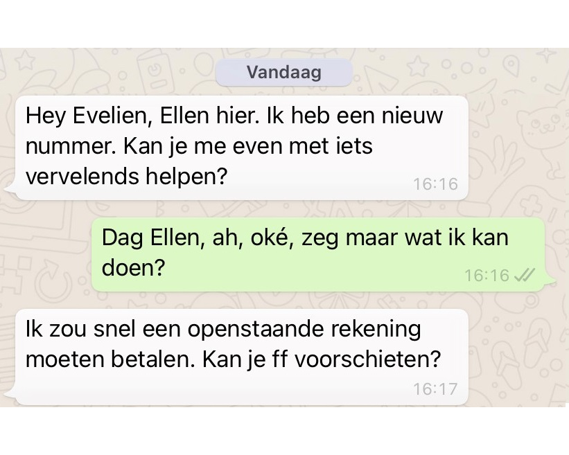 Voorbeeld 2 van een phishingbericht
